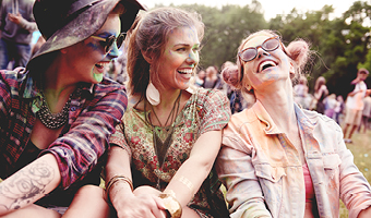 Group of girls at a festival