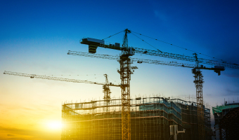 Cranes on a building site