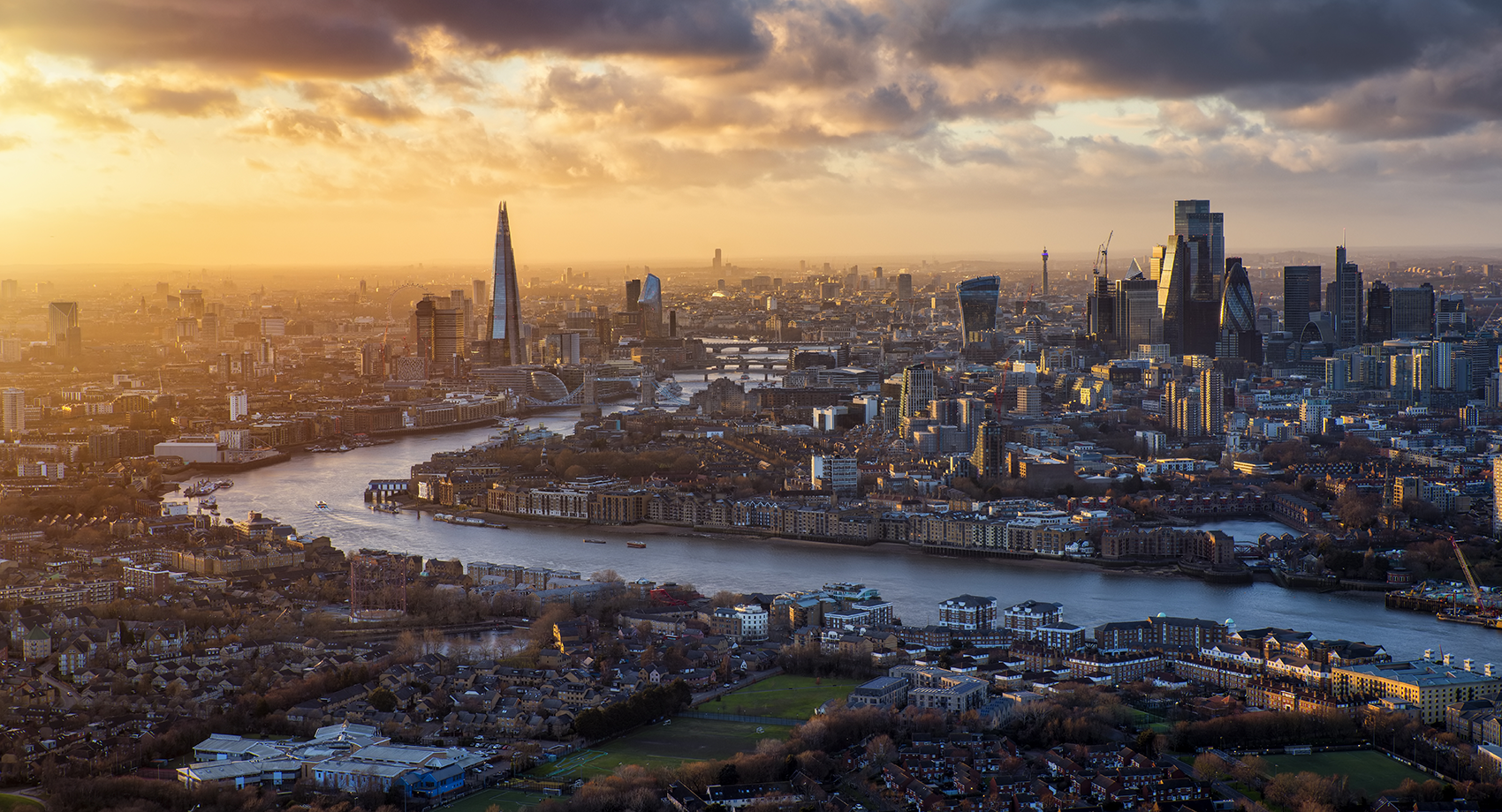 London skyline with the Thames