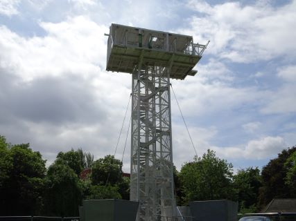 Two Steel Fabricated Zip Line Towers