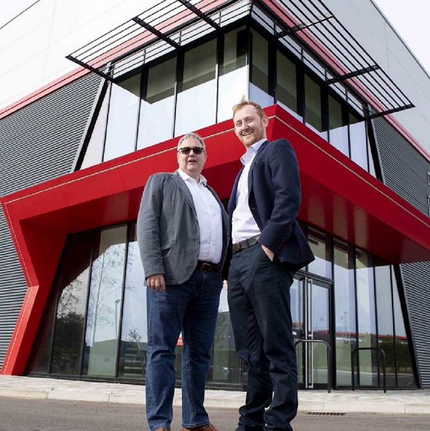 MEPC’s Chris Kimber-Nickelson with Lambert Smith Hampton’s Ed Lifely at Silverstone Park